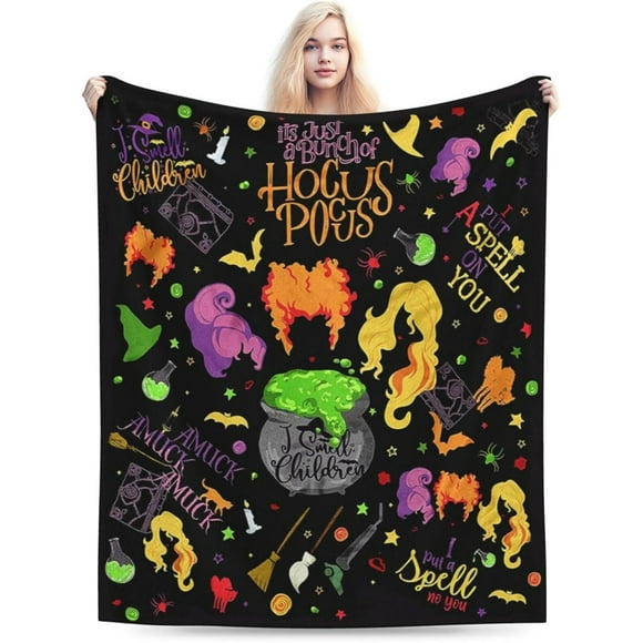 Hocus Pocus Blanket Super Soft Flannel Throw Blanket Warm Comfortable Blanket for Couch Home Decorations 50x40 in