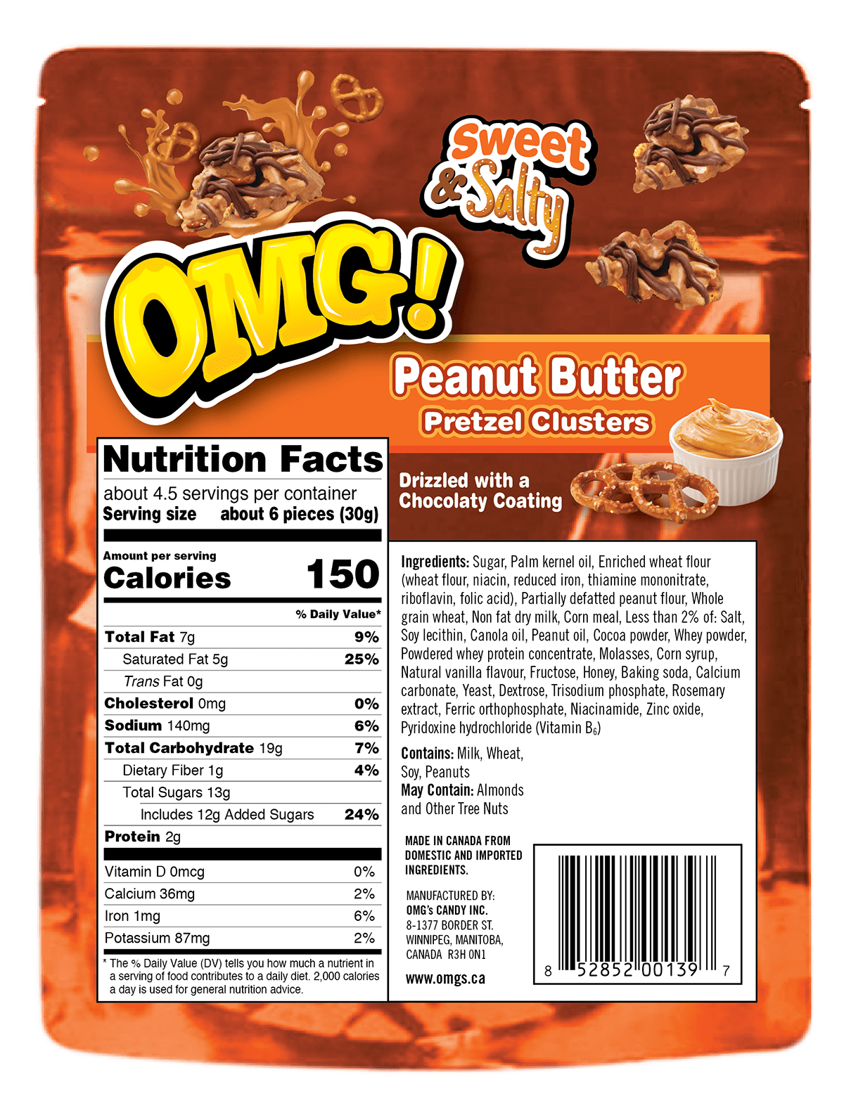 OMG! Peanut Butter Pretzel Clusters, 4.5oz