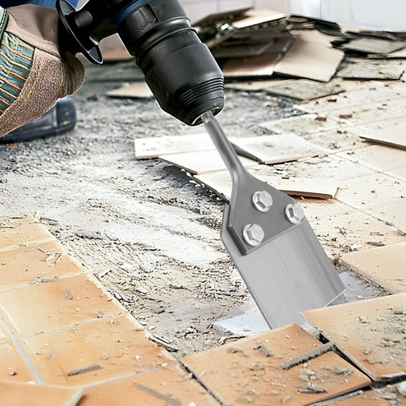 Ikoopy Scraper Chisel High Hardness Alloy Thinset Removal Tool Practical Floor Scraper Chisel for Impact Drill Electric Hammer Drill