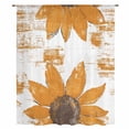 thumbnail image 2 of Orange Sunflower Sheer Curtains 45 Inches Long, Spring Summer Botanical Flowers Light Filering Curtains, Breathable Simi Curtain Privacy Drapes for Kitchen Bathroom Lightweight Small Window Treatment, 2 of 9