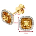 thumbnail image 3 of 18ct Gold Jewelco London 10pts Diamond 0.27ct Sapphire Halo Stud Earrings, 3 of 5