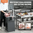 thumbnail image 5 of VEVOR Commercial Electric Meat Bandsaw, 850W Stainless Steel Vertical Bone Sawing Machine, 19.1"x15" Workbench, 7.09 Inch Cutting Thickness, Frozen Meat Cutter with Blade for Rib Pork Beef, 5 of 9