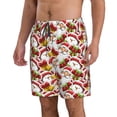 thumbnail image 2 of Fuzoiu Santa Claus bells Snowman Print Men's Beach Shorts,Men's Swim Trunks,Quick Dry Board Shorts with Pockets,Men's Bathing Suits for Surfing, Running, and Casual Wear-Large, 2 of 6