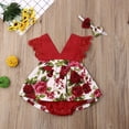 thumbnail image 2 of Ensemble de Vêtements d'Été pour Nouveau-Née Fille : Barboteuse Robe Combinaison Justaucorps Bandeau à Fleurs, 2 of 5