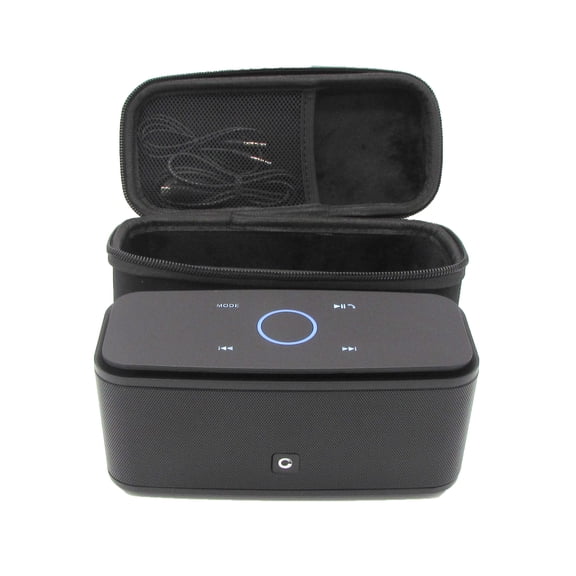 DOSS SoundBox Touch Wireless Bluetooth Portable Speaker with Case, Black