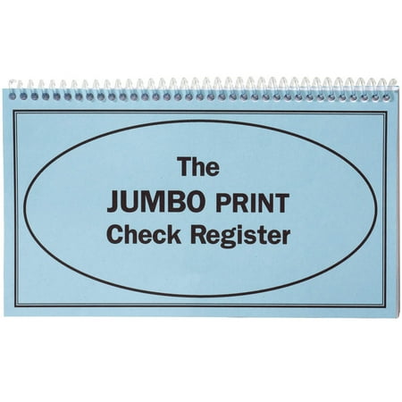 Giant Print Check Register, Single