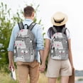 thumbnail image 6 of Daiia Cats Group Vintage Canvas Backpack for Men and Women ,Hiking Backpack,Travel Laptop Bag for School,Large Capacity Backpack, 6 of 8