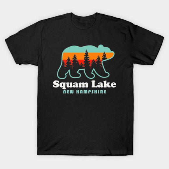 T-Shirt Unisexe Squam Lake New Hampshire Camping White Mountains Nature, jusqu'à la Taille 5TG