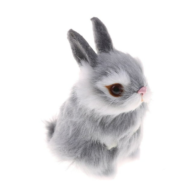 Imitate hair White Furry Rabbit Nap Toys Simulation Animal Model Decoration