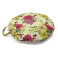 thumbnail image 1 of Floral Round Floor Cushion with Handle, Continuous Illustration of Naive Nature Style Spring Style Blossoms, Decorative Pillow for Living Room & Dorms, 18" Round, Pastel Green Multicolor, by Ambesonne, 1 of 4
