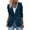Dark Blue, variant on Blue Long Sleeve Fleece Jackets, Nylon,Spandex Women's Suit Jackets, Women's 2024 Fall Business Casual Long Sleeve Notch Lapel Trendy Work Jackets Outerwear, XXL