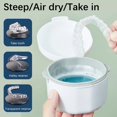 thumbnail image 3 of Denture Bath Box Cup，Portable Denture Case with Strainer Basket，False Teeth Storage Box Holder，Retainer case Cleaning, 3 of 5