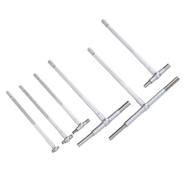 Ensemble de Manomètre Télescopique de Précision, Double Action Auto-Centrante Portée de 5/16 Pouces à 6 Pouces Jauge de Trou en T Chromé pour Réparation Auto