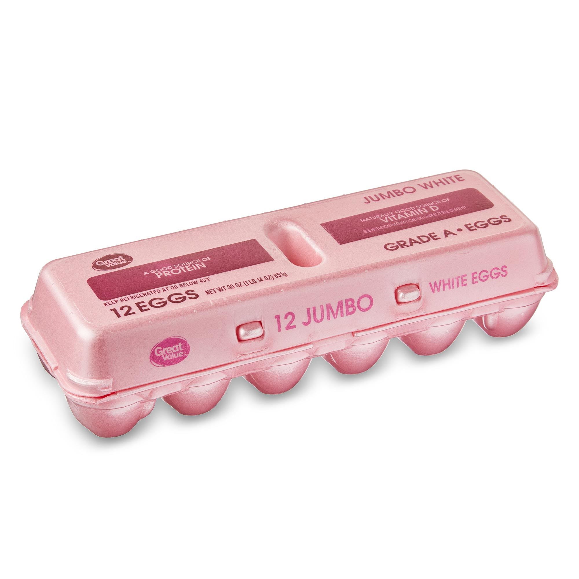 Great Value Jumbo White Eggs 12 Count