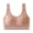 Khaki, variant on Womens Deep V Bras Wireless Comfortable Bra Enlarged And Fattening Underwear With Comfortable And Seamless Upper Support Air Gathering Fixed Cup Sports Bra