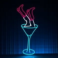 thumbnail image 2 of Craftnamesign Cocktail With Girl Leg Neon Signs, Abstract Art LED Sign, Bar Club Decoration, 2 of 4