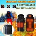 thumbnail image 1 of Nsxcdh Gilet Chauffant d'Hiver Chaud USB Infrarouge Flexible Extérieur 3 Réglages de Température Lavable Polyester Multi Tailles Réglable Fibre de Carbone Chauffage Banque d'Alimentation 8 H Incluse Unisexe Extérieur Maison Intérieur, 1 of 9