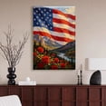 thumbnail image 6 of American Flag Canvas Wall Art, 4th of July Patriotic Canvas Print, Vintage Landscape Paintings for Modern Home Living Room Bedroom Office Decor, 6 of 7