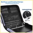 thumbnail image 4 of Zipper Binder with Shoulder Strap 2 inch 3 Ring Waterproof File Folder Organizer Bag 500 Sheet Light Purple Peony, 4 of 8