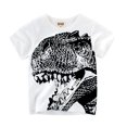 thumbnail image 2 of KYAIGUO Baby Toddler Boys Cartoon Dinosaur T-Shirt Kids Short Sleeve Tees Summer Crewneck Cotton Tees Shirts 1-10 Years Old, 2 of 10