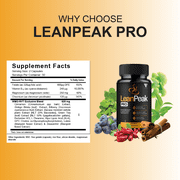 (5 Pack) Lean Peak Pro Capsules, Lean Peak Pro Daily Formula (300 Capsules)
