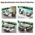 thumbnail image 6 of PARKWELL 2PCS Patio Rattan Ottoman Seat Foot Rest Side Table with Cushions for Indoor Outdoor,Gray, 6 of 6
