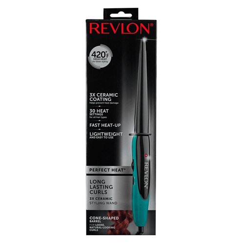Revlon 3X Ceramic Tapered Curling Wand For Long Lasting Curls And Waves