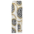 thumbnail image 5 of Zebra Print Gold Chain Winter Female Pants Flannel High Waist Women Pants Lady Warm Straight Leg Plush Trousers, 5 of 7