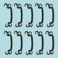 thumbnail image 2 of Renovators Supply Black Wrought Iron Cabinet Handle 4.5" L Rustic Decorative Horn Tip Pull Handle Rust Resistant Drawer and Dresser Door Pulls w/Screws Pack of 10, 2 of 8