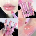 thumbnail image 1 of Clear Lip Glaze Jelly Solid Mirror Lipstick Waterproof Love-shaped Lip Gloss Non-stick Lip Lines Moisturising Tint Korea Makeup04-Round-FlowerShell He Qiyong unisex, 1 of 1