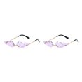 thumbnail image 2 of Qarigey Gafas de sol de llama y fuego Gafas de moda para una apariencia elegante Impermeable Sin marco A prueba de viento Durable Transpirable Púrpura Púrpura 2piezas, 2 of 6