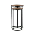 thumbnail image 6 of Powell Darden Round Nesting Tables, Set of 2, 31" Tall, Black/Brown, 6 of 10
