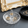 thumbnail image 4 of Maypes Crystal Glass Ring Holder, Round Jewelry Dish, 3 Inch Diameter, Clear, 4 of 5