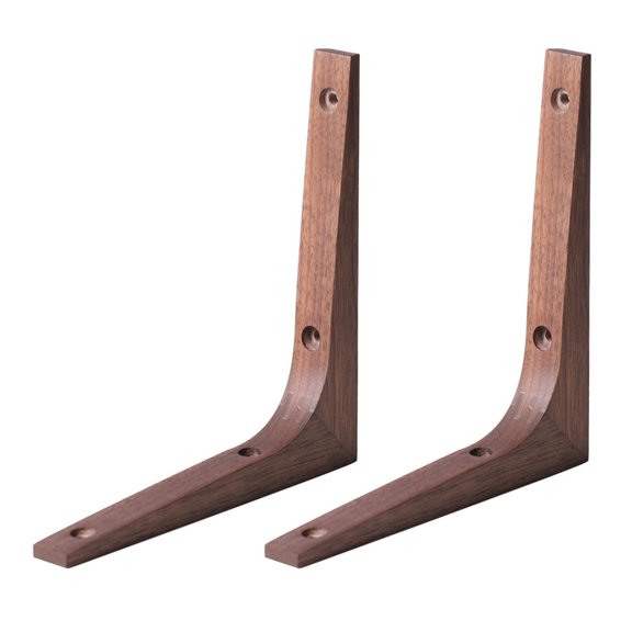 HEATSHAKING Shelf Brackets Light Brown 2Pcs 6.9x6.9in
