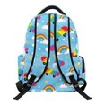 thumbnail image 2 of Aplkyhs Backpack for Students Age 6-18 Sweet Style School Bag with Padded Straps Large Capacity Lightweight Bookbag for School & Daily Use Rainbow Cartoon Dinosaur, 2 of 7