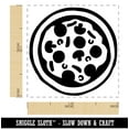 thumbnail image 2 of Pizza Pie Tasty Self-Inking Rubber Stamp Ink Stamper - Sky Blue Ink - Small 1 Inch, 2 of 7