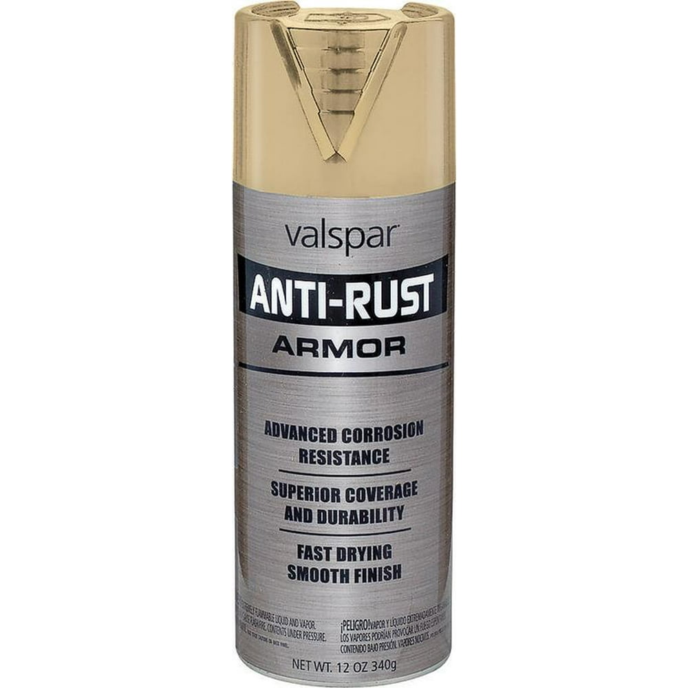 Valspar 21930 AntiRust Enamel Spray Paint, Gloss, Gloss Metallic, 16