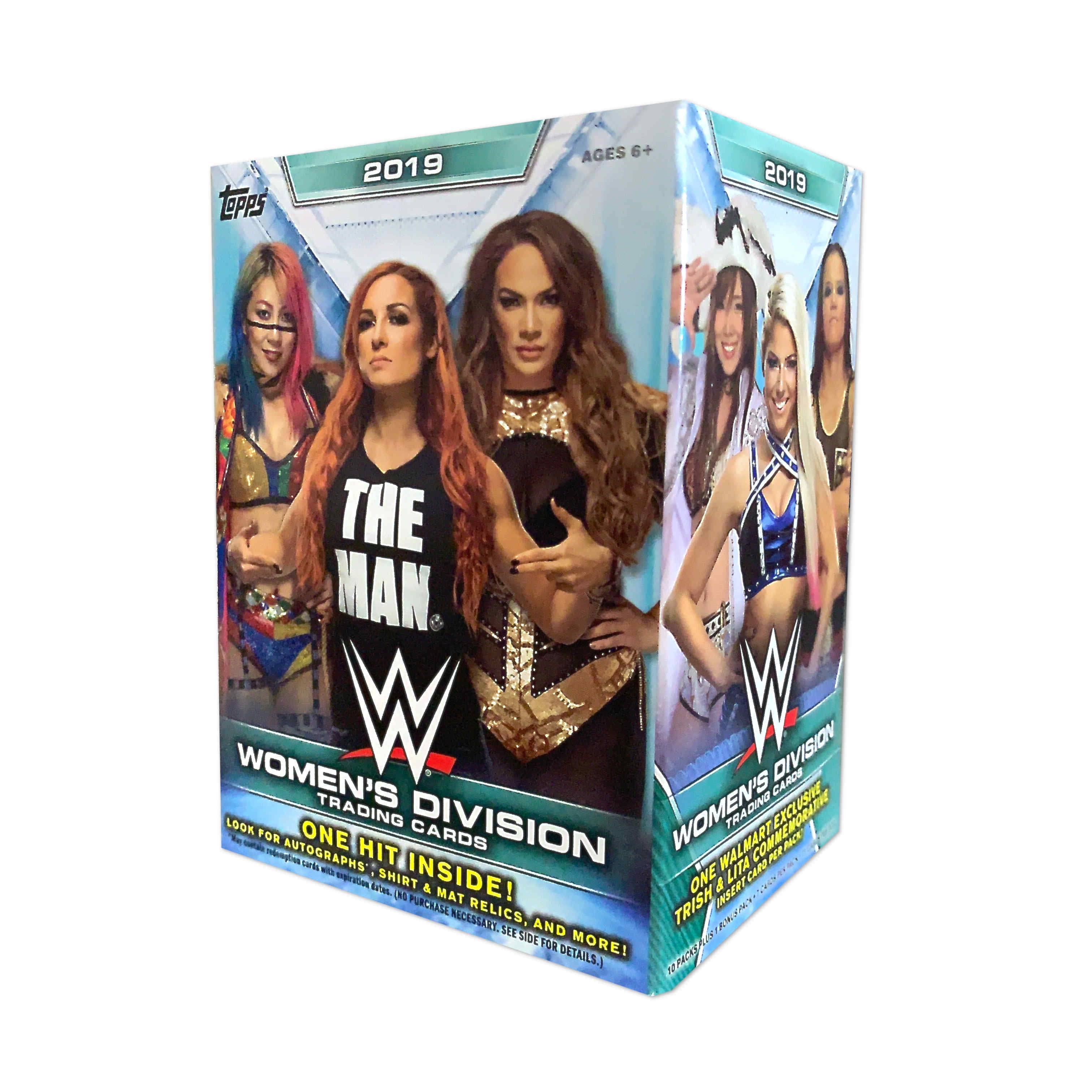 2019 Topps WWE Women's Division sealed blaster box 10 packs 7 cards 1 card bonus 