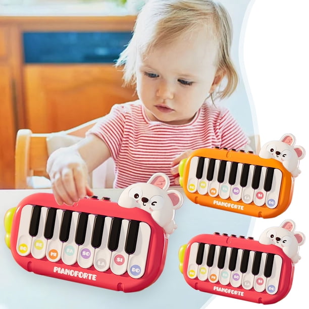 Xihbxyly Artículos En Liquidación Teclado de Juguete Educativo Portátil para Niños Pequeños y Niños con Diseño de Animales, Piano de Juguete Multifuncional para Aprendizaje Temprano con Luces y Músic