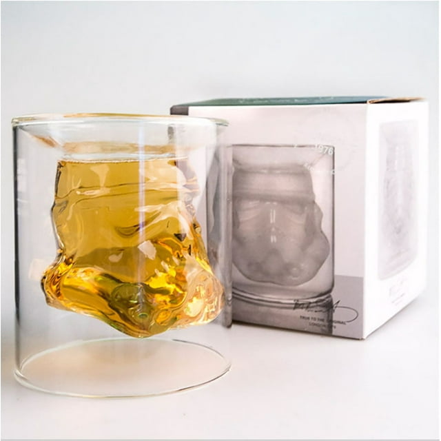 Star Wars Ensemble de Carafes en Verre Silicone à Thème Stormtrooper avec Tasses à Double Couche – Résistant à la Chaleur et au Froid, Style Rétro de Luxe Léger, Design à Deux Niveaux pour Whisky, Vodka et Spiritueux – Parfait