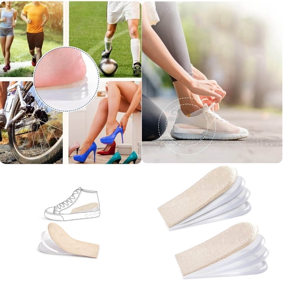 Adjustable Shoe Heel Lift Inserts Height Increase Insoles For Women And Men Comfortable Footwear Enhancement