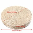 thumbnail image 3 of VogueV Round Rattan Seat Cushion, Breathable Handmade Floor Pillow for Yoga Zen Tea Room, Natural Woven Chair Pad for Living Room Bedroom Meditation, Seat Cushion*1, 3 of 9