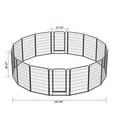 thumbnail image 4 of Pefilos 16-Panel Heavy Duty Metal Pet Playpen Portable Outdoor Folding 39.7"x27.7" Large Indoor Metal Puppy Dog Run Fence 2 Doors, Black, 4 of 10