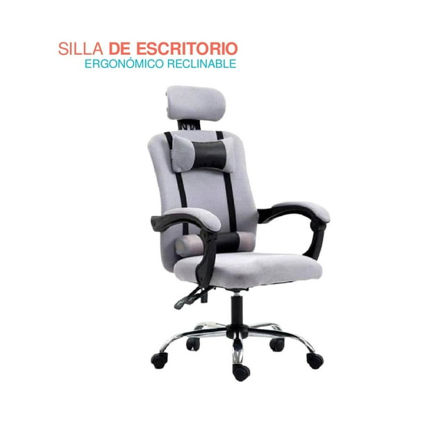 Silla de Escritorio Oficina Ergonómica Reclinable negro gris 6.49 pulg Titano TT-SOSRP
