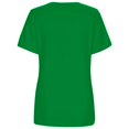 thumbnail image 4 of MIXUE Womens Tops Summer Ribbed Solid Color Round Neck Short Sleeve Casual T Shirts Daily-Wear,Green,XXL, 4 of 4