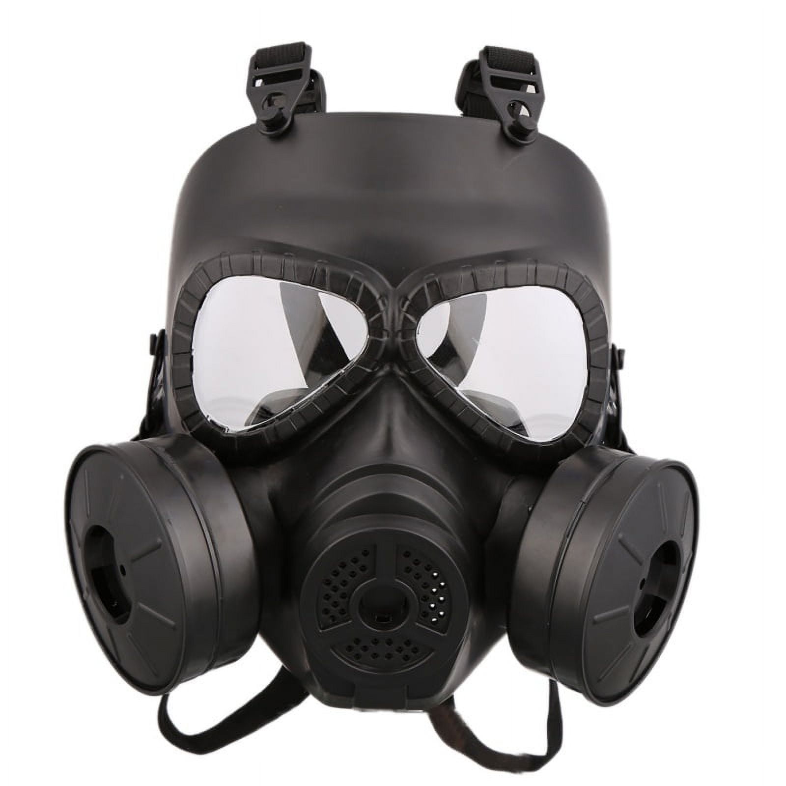 Toxic Gas Mask with Adjustable Strap for BB Gun CS Cosplay Costume  Halloween Masquerade No Batteries With Double Fans 