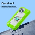thumbnail image 6 of Allytechgroup Military-Grade Phone Case for Apple iPhone 16 Pro, Heavy Duty iPhone 16 Pro Cover with 360° Ring Kickstand, Shockproof TPU+PC Bumper, Raised Edges, Drop Protection, Mint, 6 of 6