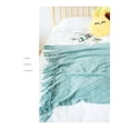 thumbnail image 5 of Manta de sofá, manta pequeña de estilo escandinavo, manta para siesta, manta de punto con borlas de hilo para el extremo de la cama, manta de color sólido (rosa naranja) brillar Electrónica, 5 of 5