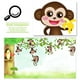 thumbnail image 5 of Kearding Monos lindos Pegatinas de pared Niños Arte PVC Calcomanía 3D Animales Hojas Papel tapiz Dormitorio Calcomanías para el salón para jardín de Decoración del hogar Kearding HA074842-00, 5 of 6