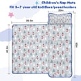 thumbnail image 5 of Light Blue Christmas Snowman and Tree Pattern Toddler Nap Mats for Kids Preschool,50"x20" Sleeping Mat Bag or Kids,Toddler Sleeping Bag,Toddler Nap Mat or Daycare, 5 of 6